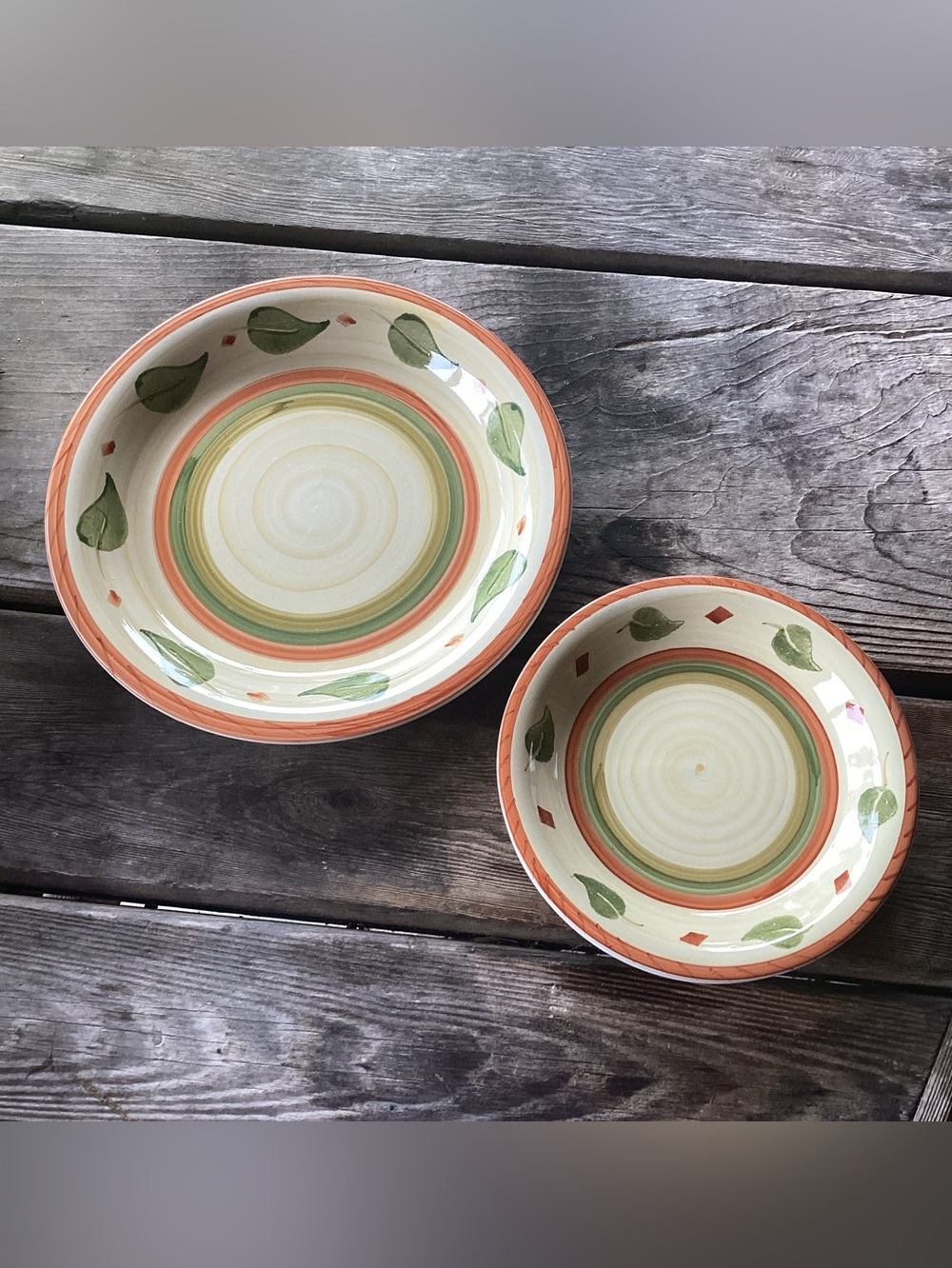 Garden Ridge Mediterranean-look plates - set of plates in 2 sizes